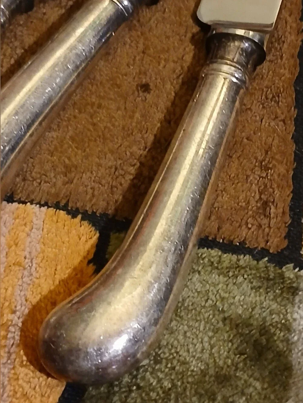 English Sheffield sterling silver Pistol handled knife. Made by MAPPIN & WEBB